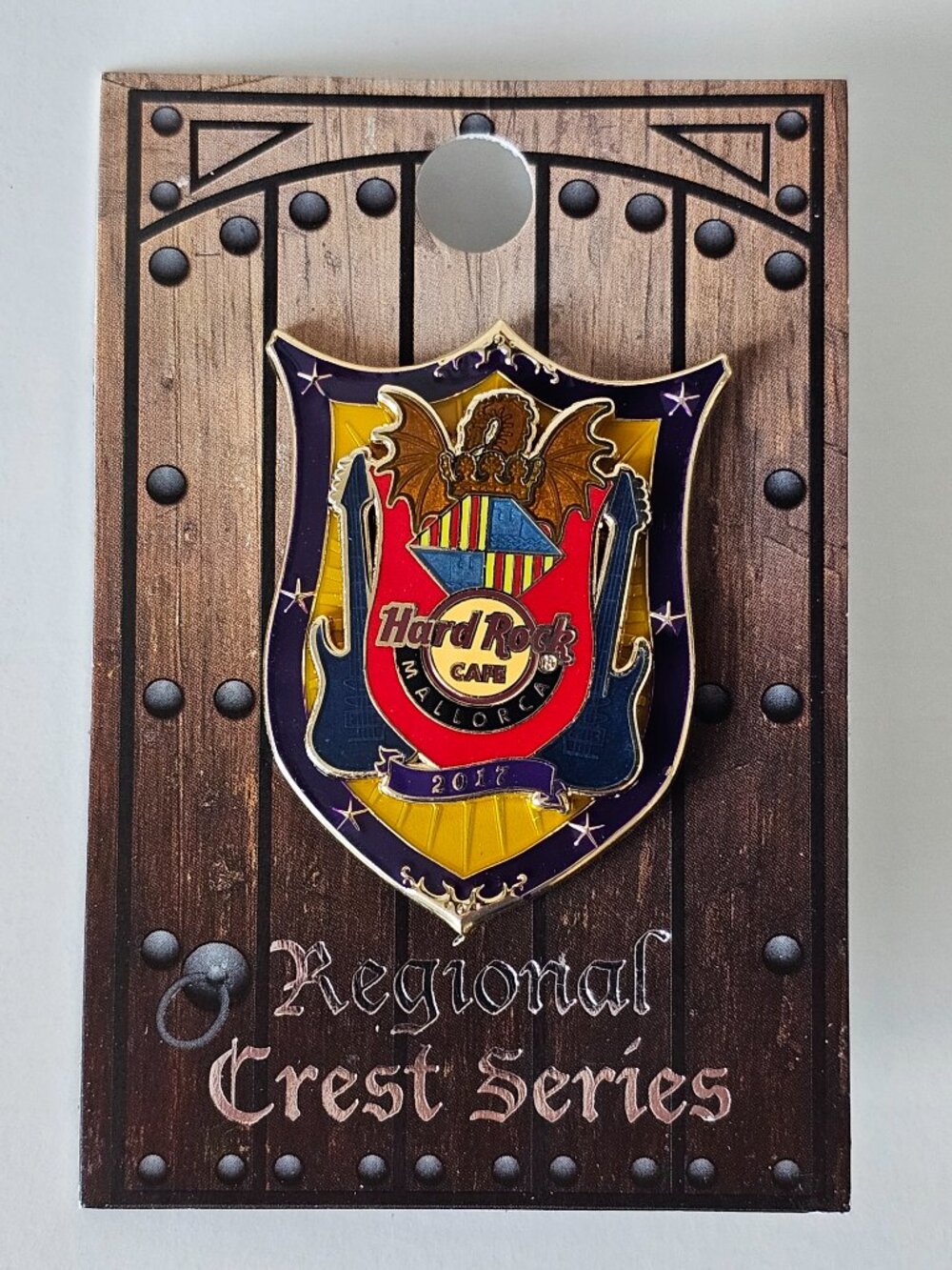 NIB Hard Rock Cafe Pin Mallorca Spain 2017 Regional Crest Series